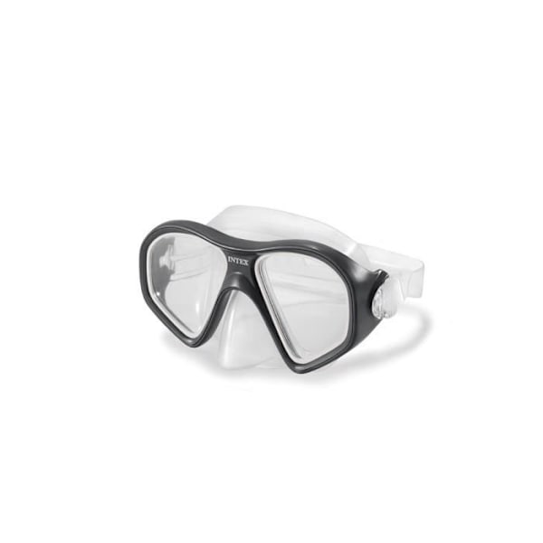 Dykkermaske - INTEX - Reef Rider Sort - Hypoallergenisk Skørt - Polycarbonatglas - Uden latex Svart