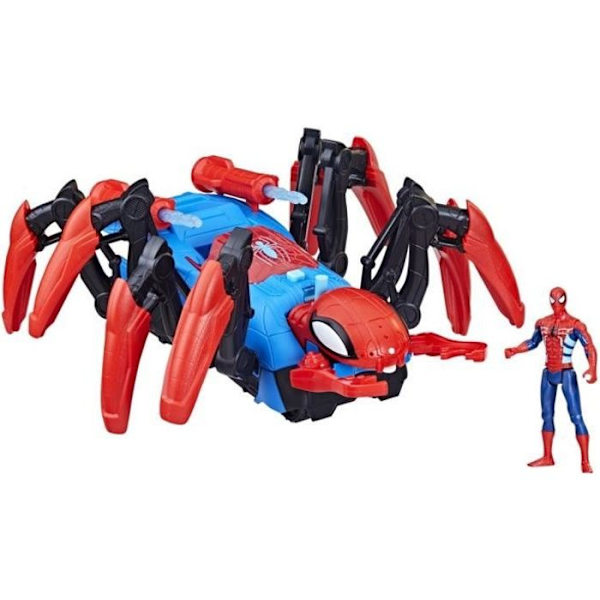 Spider-Man Combat Spider Vehicle Figur - Affyrer vand og projektiler - fra 4 år og opefter - HASBRO, Marvel Flerfärgad