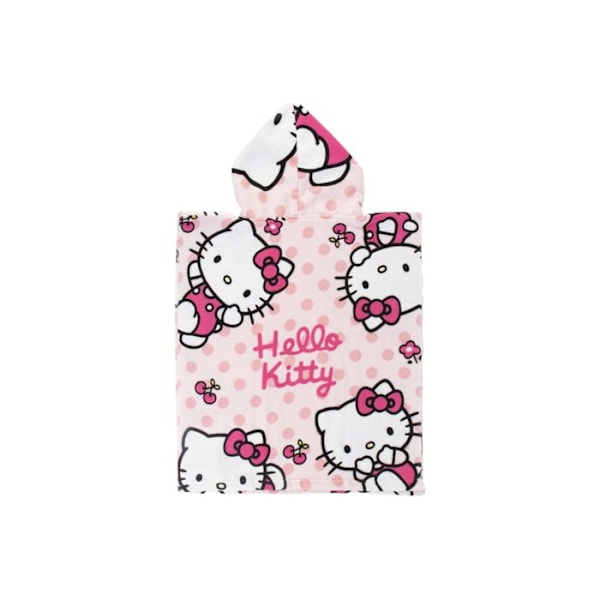 Poncho - Hello Kitty - Rose - 100% Polyester - Barn - Efterår/Vinter Rosa Unik storlek