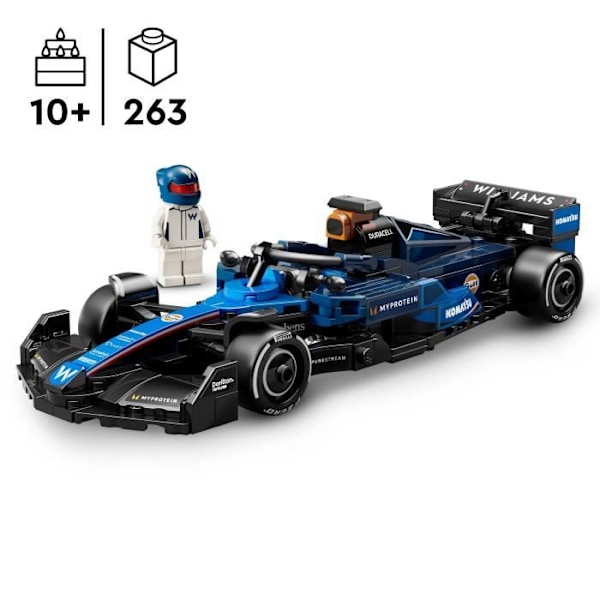 LEGO Speed Champions 77249 F1-auto Williams Racing FW46 Rakennussetti alkaen 10-vuotiaille Flerfärgad