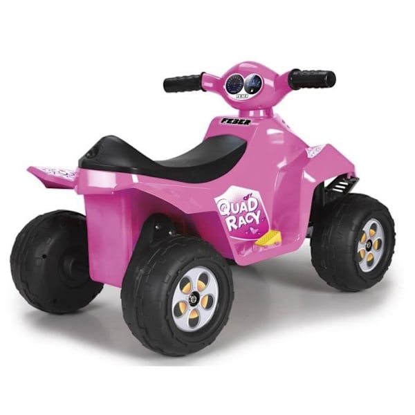 Racy 6V elektrisk fyrhjuling - rosa - FEBER Racy Pink