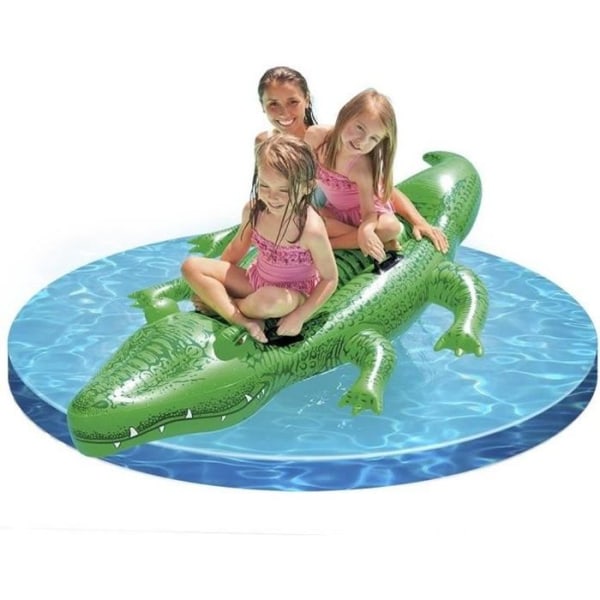 Krokodil att rida - INTEX - Längd 193 cm - Blandat - Från 3 år blått och grönt