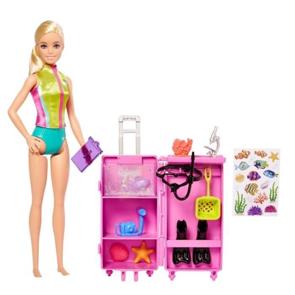 Barbie - Barbie Sukeltaja - Nukke - 3 vuotta ja yli Flerfärgad