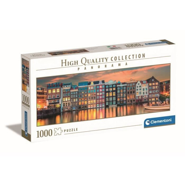Clementoni - 1000p Pannorama Amsterdam - 98 x 33 cm Flerfärgad