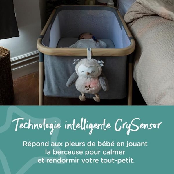 TOMMEE TIPPEE, Luxury Night Light Plys med CrySensor, 6 beroligende lyde, USB, Kan maskinvaskes, Ollie the Owl kastanj