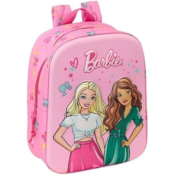 Barbie 3D lastenhuonereppu - SAFTA - Sopii vaunuun - Helppo puhdistaa - Lapsi Rosa