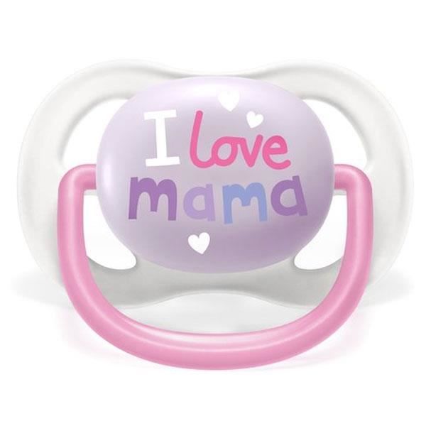 Avent Symmetrical Ultra Air Napp +0m Love Mama Pink Set med 2 - Avent Brand - Tillplattad Napp - Silikon
