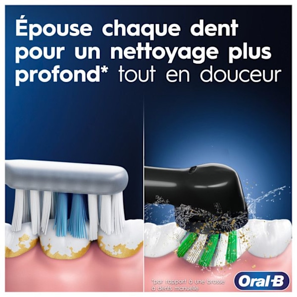 Elektrisk tandborste - ORAL-B - Vitality Pro - 3 borstlägen - Inbyggd timer - Uppladdningsbar Svart