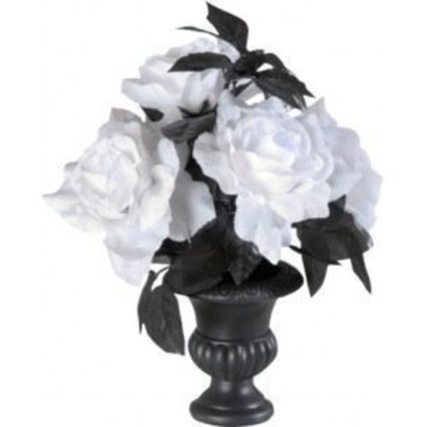 Vase - WIDMANN - Med Luminous Hvide Rosen - Skifter Farve - Batterier Inkluderet Rosa, Vit