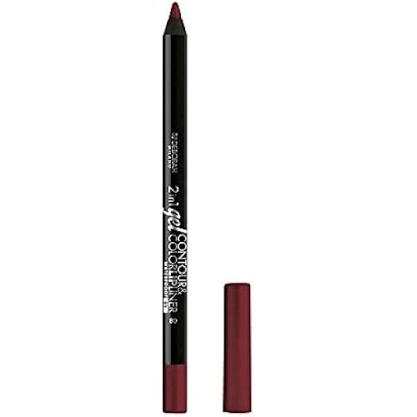 2 i 1 læbeblyant - DEBORAH - 08 Deep Cherry - Høj pigmentering - Ultraglat finish - Vandtæt Djupa körsbär