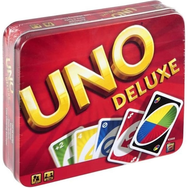 Mattel Games - Uno Deluxe - Perhekorttipeli - 7-vuotiaat ja sitä vanhemmat K0888 -