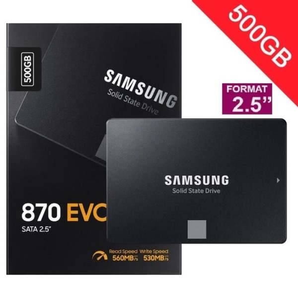 SAMSUNG - 870 EVO - Intern Solid State Drive - 500GB - 2,5" (MZ-77E500B/EU)