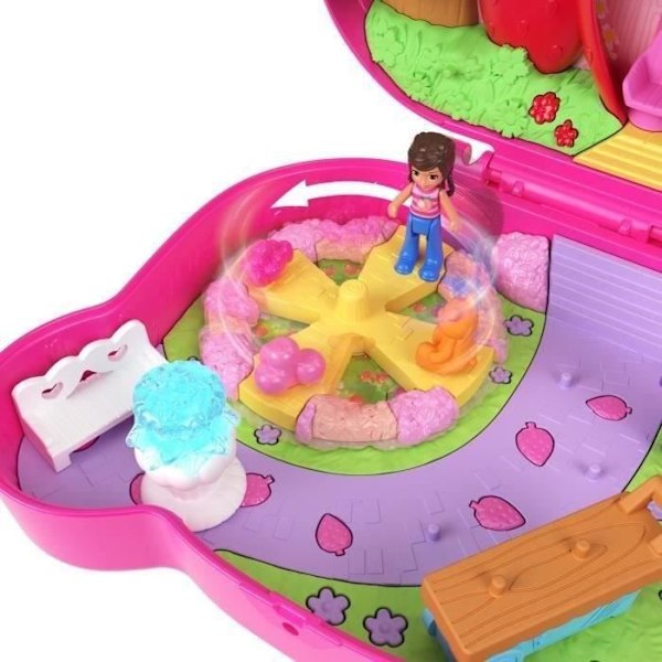 Polly Pocket-Ourson Fraise-Coffret og figurer, rejselegetøj HRD35 Flerfärgad