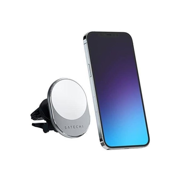 SATECHI magnetisk trådlös billaddare (Qi trådlös laddning) 7,5W luftventilsfäste - kompatibel iPhone 15 Pro M