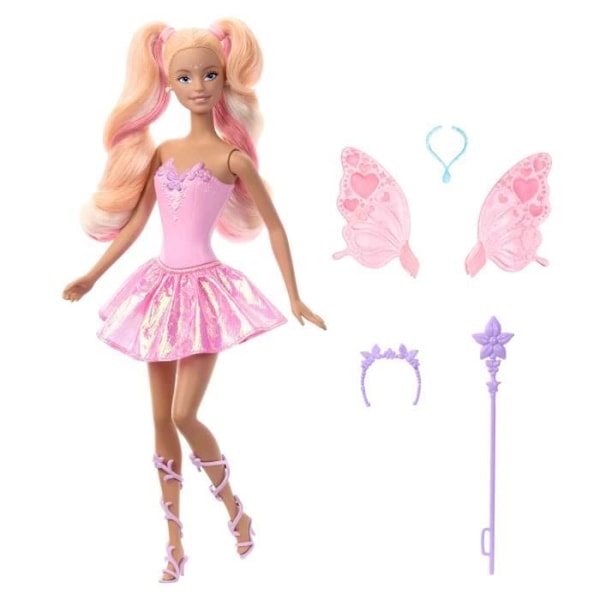 Barbie Fairy Doll - Vinger & Tøj med Farveskift Flerfärgad