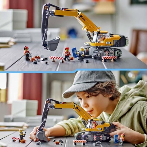 LEGO® City 60420 Den gule byggegravemaskine, legetøj til børn fra 8 år og opefter Gul
