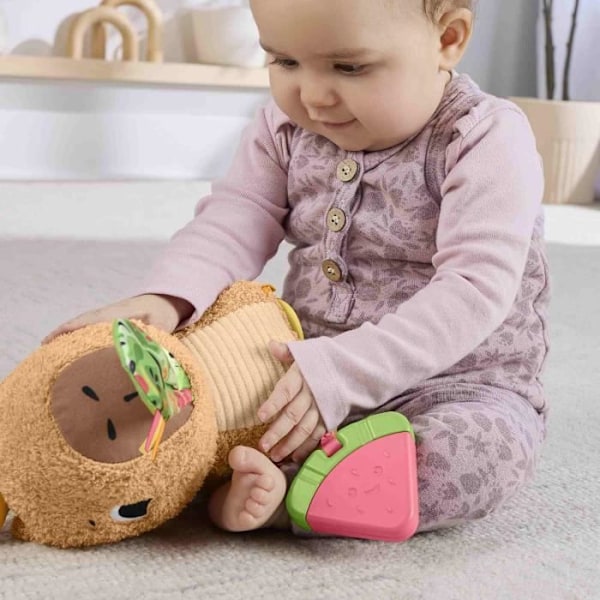 Fisher-Price Min Capybara Krammer - Plysdyr Bidering og Rangle - Fra 3 måneder - HYR54 kastanj