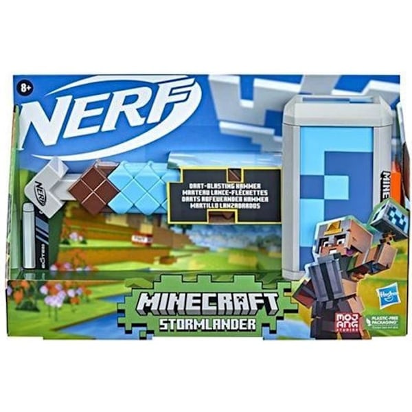 Nerf Minecraft - HASBRO - Stormlander Dart Throwing Hammer - 3 Dart Kapacitet