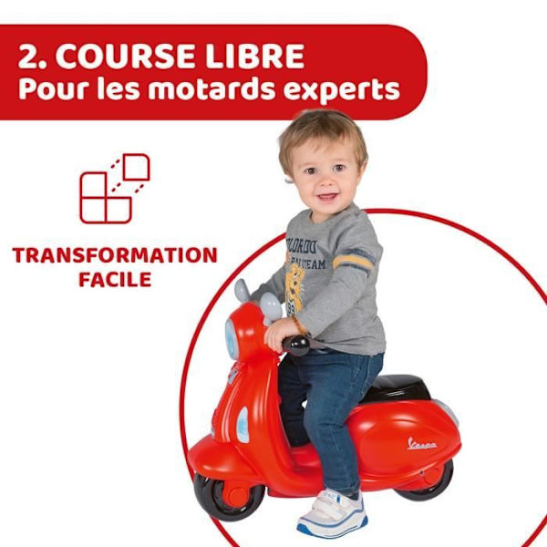Vespa Primavera Scooter Carrier - Punainen - Äänet ja valot - CHICCO Röd