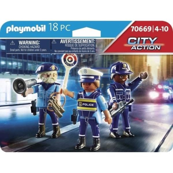 PLAYMOBIL - 70669 - Polisteam av poliser - Blå - Blandat - 4 år och äldre