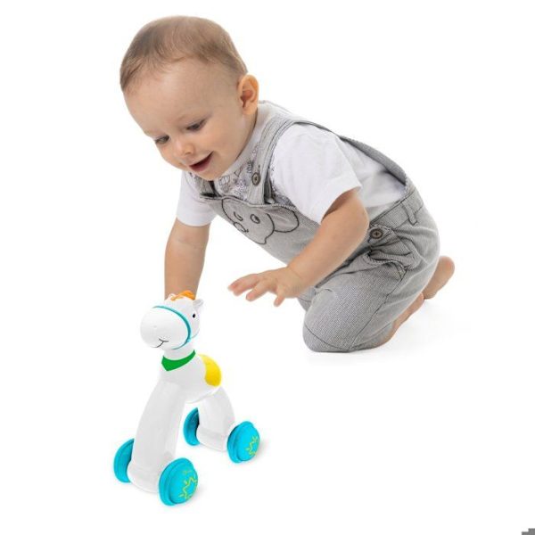 Herätyspelit - Chicco - Push&Go - Valkoinen - 12 kuukautta - Unisex vit/grön/gul/blå