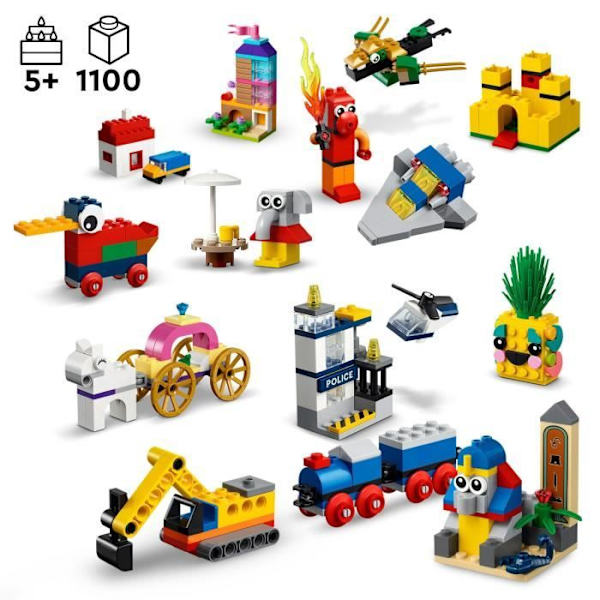 LEGO® Classic 11021 90 vuotta leikkiä, rakennuslelu ikonisilla malleilla Flerfärgad