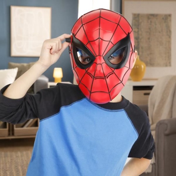 Spider-Man självlysande mask, självlysande förklädnadsleksak, superhjälteleksaker från 5 år, Marvel Flerfärgad