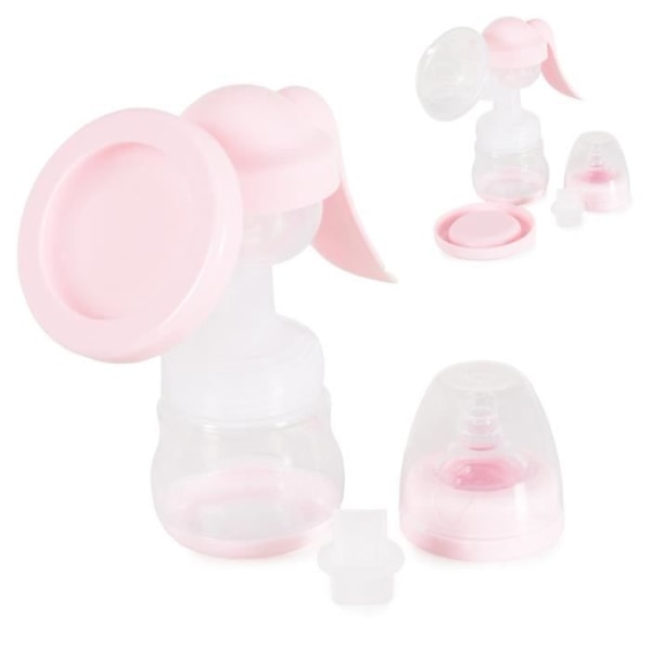 Cangaroo manuel brystpumpe Cara silikone sut størrelse 0 sutteflaske 150 ml, ventil [Rosa] Rosa