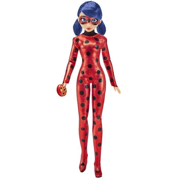 Bandai - Miraculous Leppäkerttu ja Cat Noir - Nukke - Leppäkerttu - Marinette - 26 cm nivelletty muotinukke - P50014 Flerfärgad