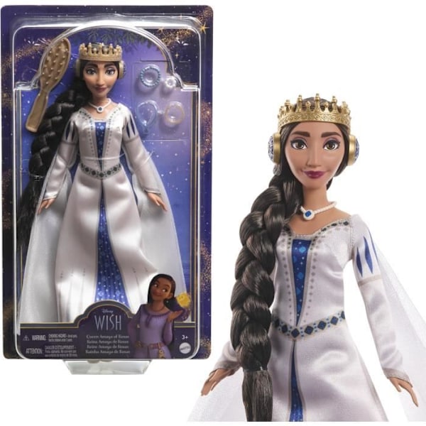 Rörlig docka - Disney - Drottning Amaya - Avtagbara kläder - Inkluderade tillbehör - Rosa
