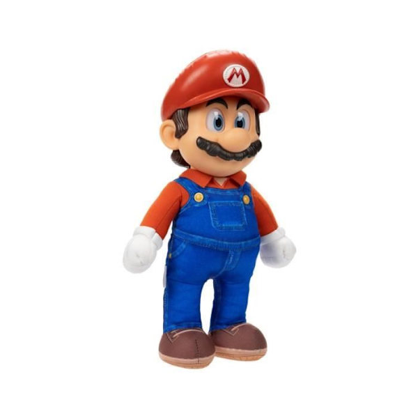 Plysch - JAKKS PACIFIC - Super Mario Bros. filmen - Mario 30 cm - Röd och blå - Batterier röd och blå
