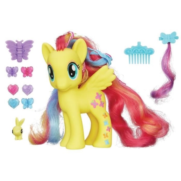 My Little Pony Toy - HASBRO - Deluxe skönhet och frisyrer - Fluttershy - Tillbehör ingår