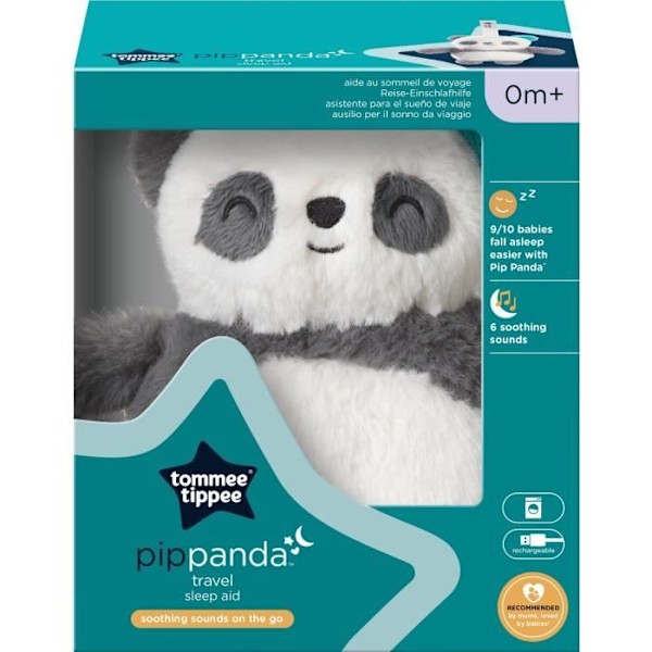 Mini Plys - TOMMEE TIPPEE - Pippo The Panda - Nomadisk sovehjælp - 6 lyde - USB genopladelig - Kan maskinvaskes Mång