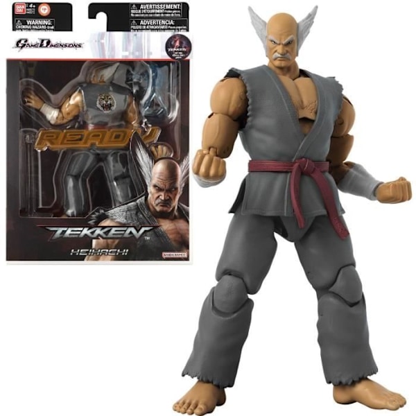 Heihachi Mishima toimintahahmo - Tekken - Bandai - Pelin mitat - 17 cm grå