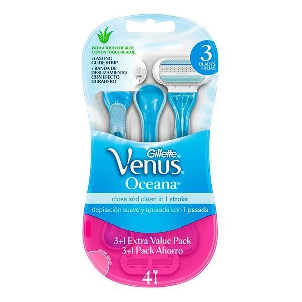 Engangsbarberblade - GILLETTE - Venus Oceana - Kvinde - 4 enheder - Ergonomisk design