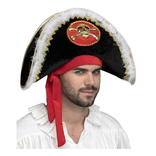 Piratkaptajnshat med kranium