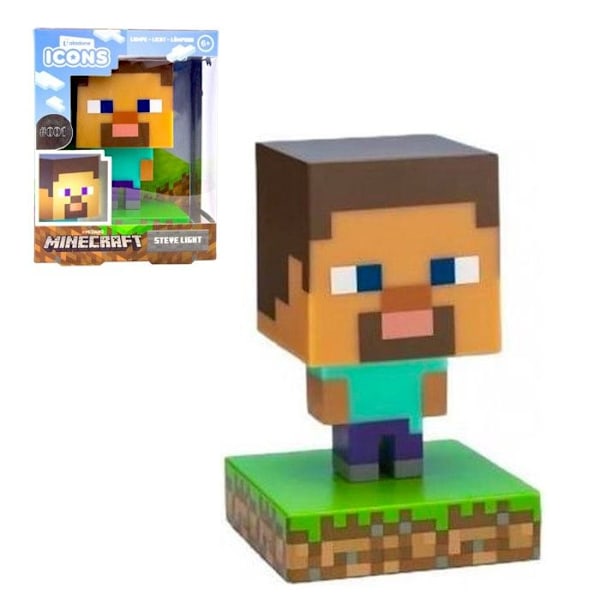Minecraft Steve Yölamppu - PALADONE - Vihreä - Sisätila - 11cm