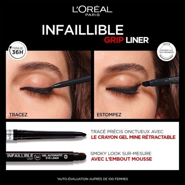 L'Oréal Paris Infallible Grip Liner Gel Intense Black INTENS SORT