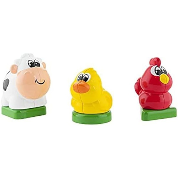 Chicco Lekset Farm Animals 2 i 1 interaktiv lekmatta för att lära sig former och djur Flerfärgad