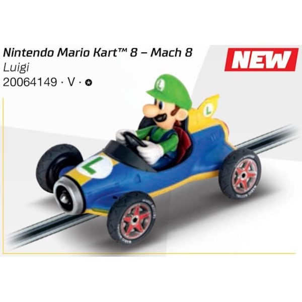 Bana bana - CARRERA - Mario Kart™ - Mach 8 - 5,3 m - Från 6 år Flerfärgad