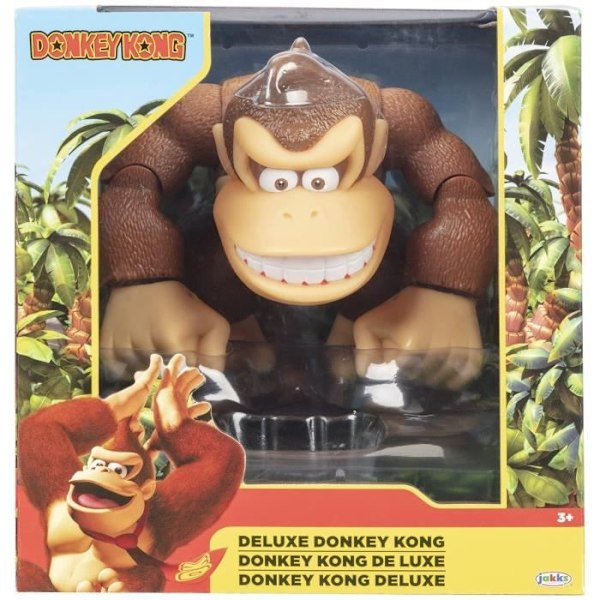Donkey Kong figur - Super Mario - JAKKS - 15 cm - Artikuleret i 10 punkter kastanj