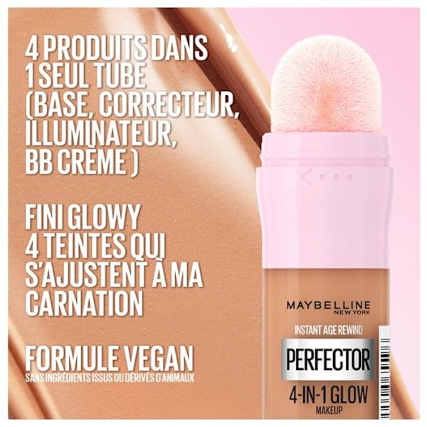 Foundation - Maybelline New York - Instant Glow Perfector 4-i-1 - 20ml - Färg Fair Light Cool Ganska Lätt Cool