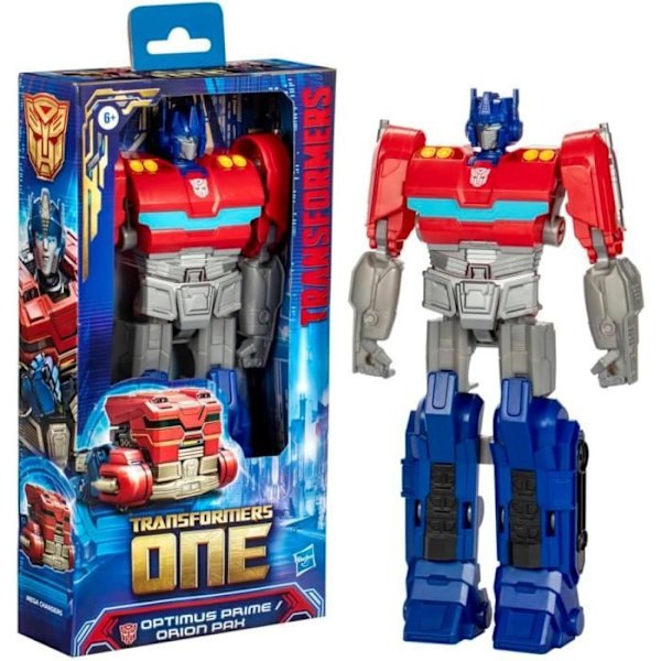 Figurine Transformers - Hasbro - Optimus Prime - Konvertering 2-i-1 - 28 cm - Från 6 år RotUtflykt, Enfärgad Utflykt Solider