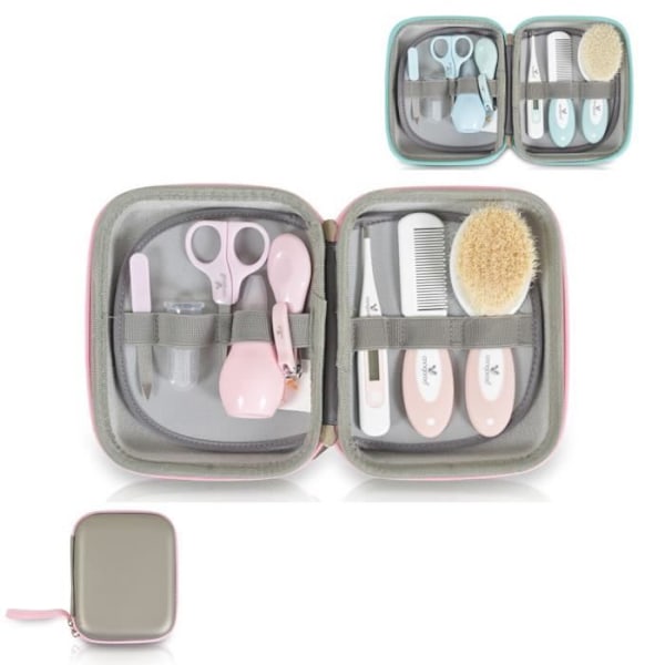 Cangaroo Baby Care Kit M1419 Resväskan 9 delar Napptermometer [Rosa] Rosa