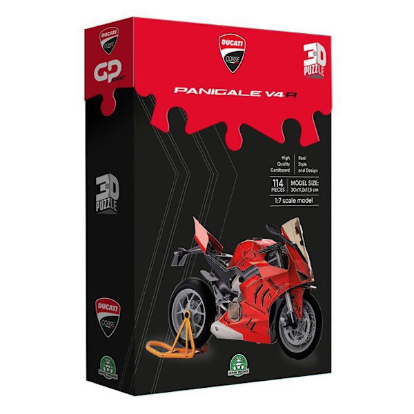 GP Sport, Pussel 3D, Moto Ducati Panigale, 120 bitar, För barn från 3 år, DUP02