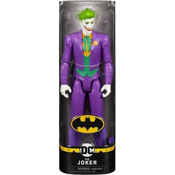 Joker Figur 30 cm - Batman - SPIN MASTER - Storformat ledfigur - Hvid Flerfärgad