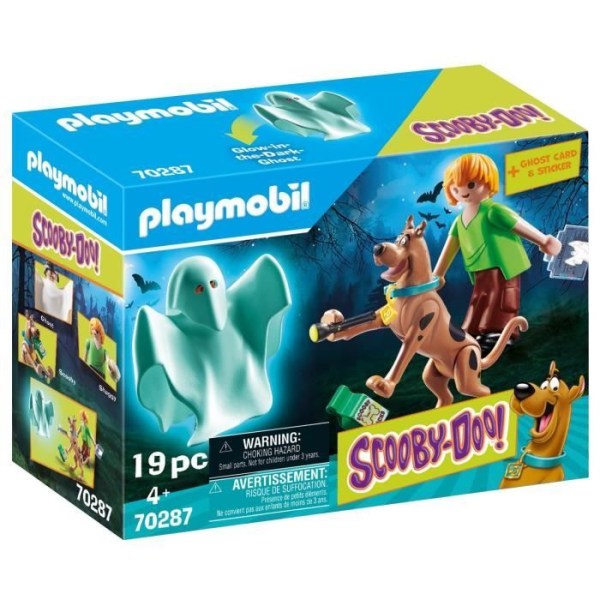 PLAYMOBIL - 70287 - SCOOBY-DOO! Scooby &amp; Sammy med spöke - 22 stycken - 2 års garanti