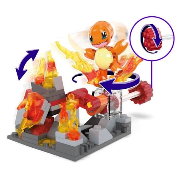 MEGA-Pokémon-Danse Flammes de Salamèche-Byg-sæt (81 dele) HTH86 Flerfärgad