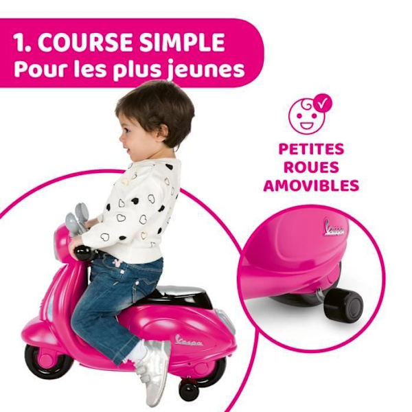 Vespa Primavera Scooter Carrier - Vaaleanpunainen - Äänet ja valot - CHICCO Rosa