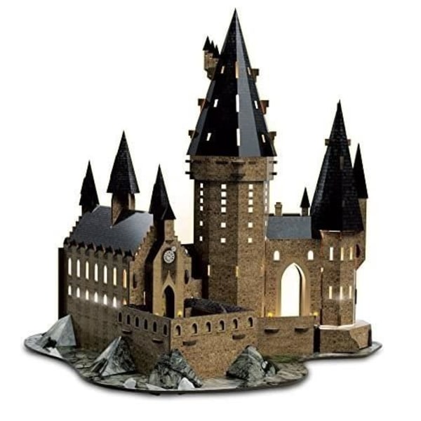 Pussel 3D - MONDO - Hogwarts Slott - 50 bitar - 6 LED-lampor - Från 8 år